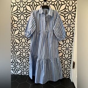 Anthropologie Bettina Embelished Tiered Shirt Dress by Maeve, size XS, NWT